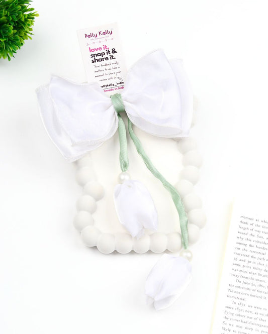 Tulip Bow | Jimmy Choo | White