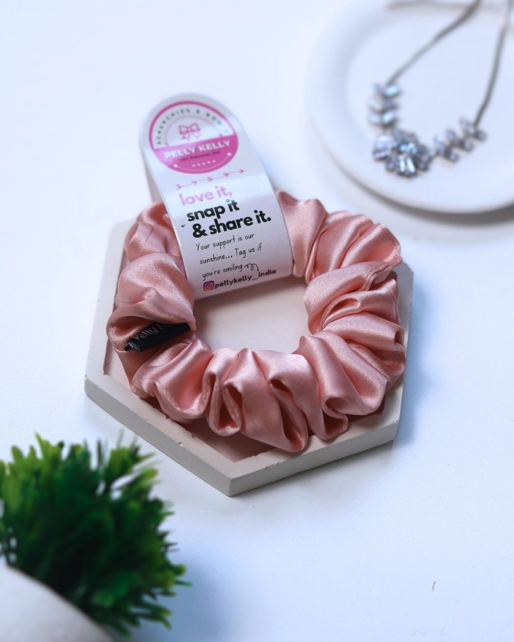 Rose Gold | Silk Satin Scrunchies |M