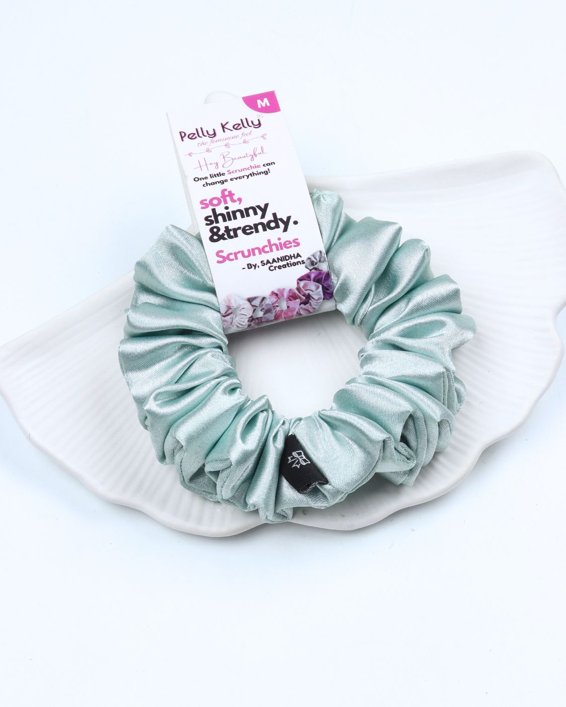 Grey Nickel | Premium Silk Satin Scrunchies | M