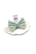 Grey Nickel | Premium Satin  | Princess Pearl Bow