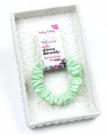 Snow Green | Premium Silk Satin Scrunchies | S