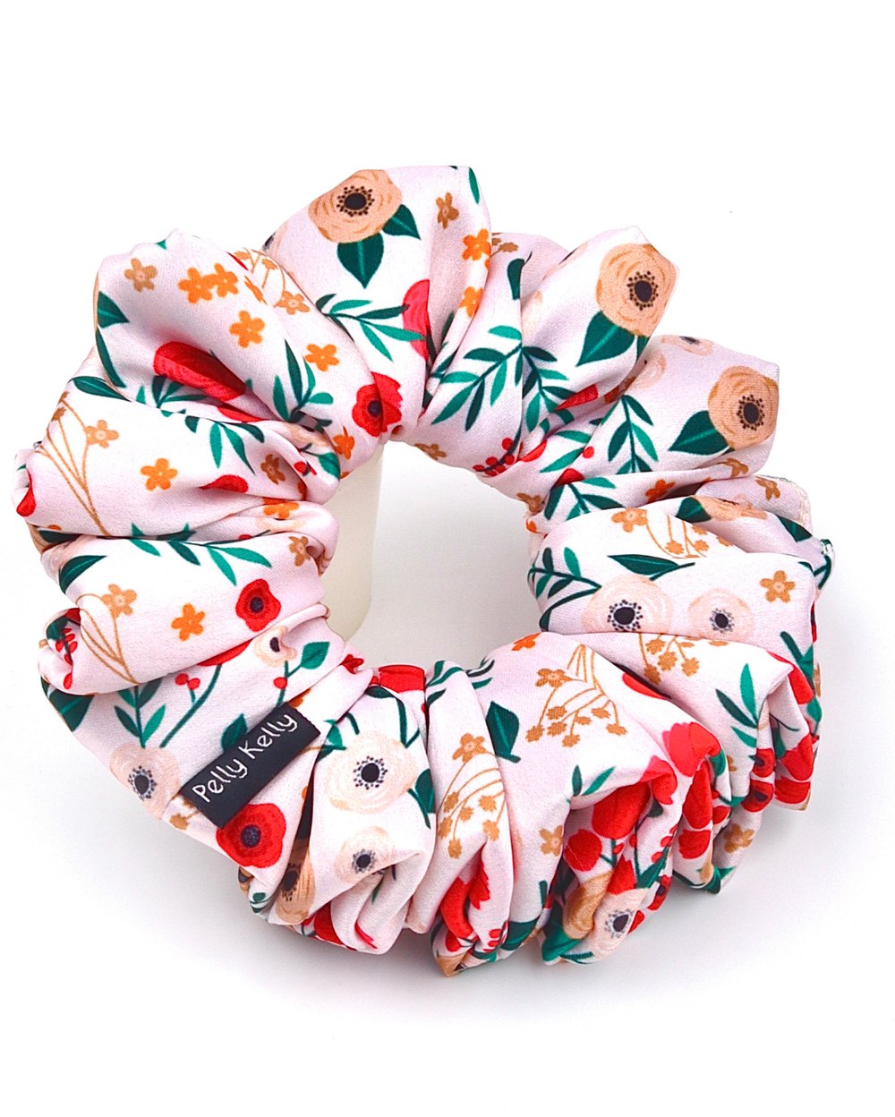 Premium Printed Satin Scrunchies | Large