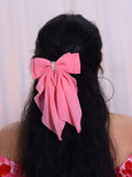 Georgette Bow |Scarf Bow With Rhinestone | Pack of  1