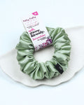 Tealish Green | Premium Silk Satin Scrunchies | M