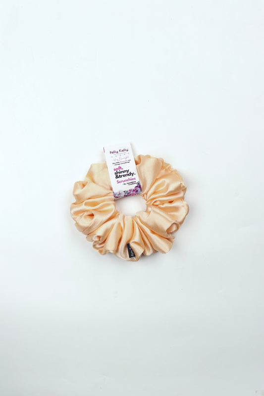 Peach Yellow | Silk Satin Scrunchies | XL