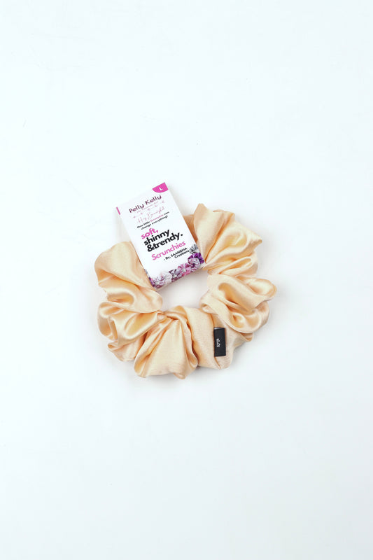 Peach Yellow | Silk Satin Scrunchies | L