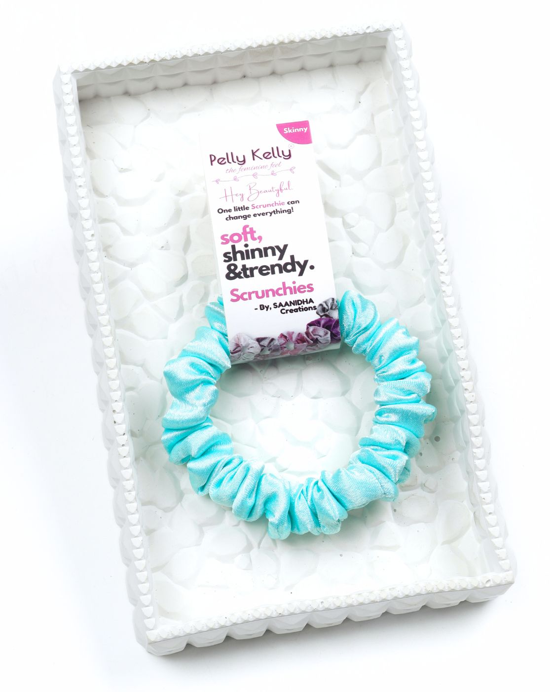 Pattens Blue | Premium Silk Satin Scrunchies | S