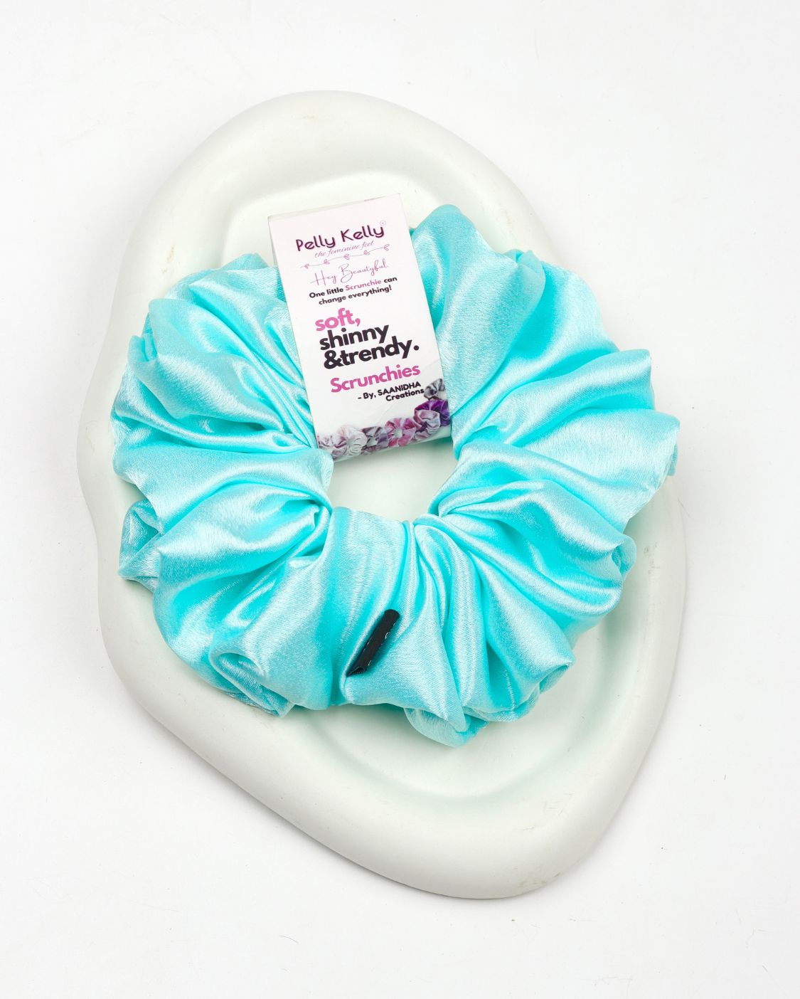 Pattens Blue | Premium Silk Satin Scrunchies | XL