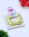 Citrine White | Silk Satin Scrunchies | S