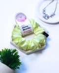 Citrine White | Silk Satin Scrunchies | M