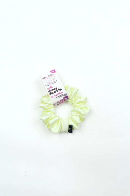 Citrine White | Silk Satin Scrunchies | M
