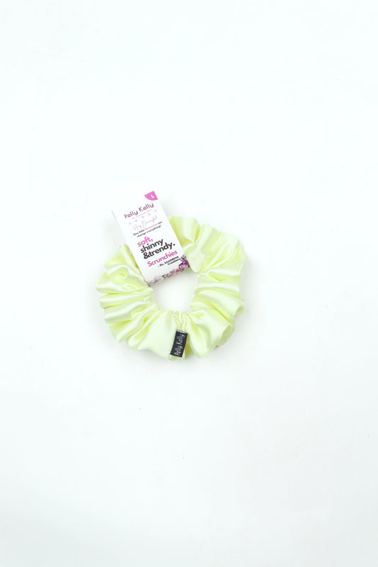 Citrine White | Silk Satin Scrunchies | L