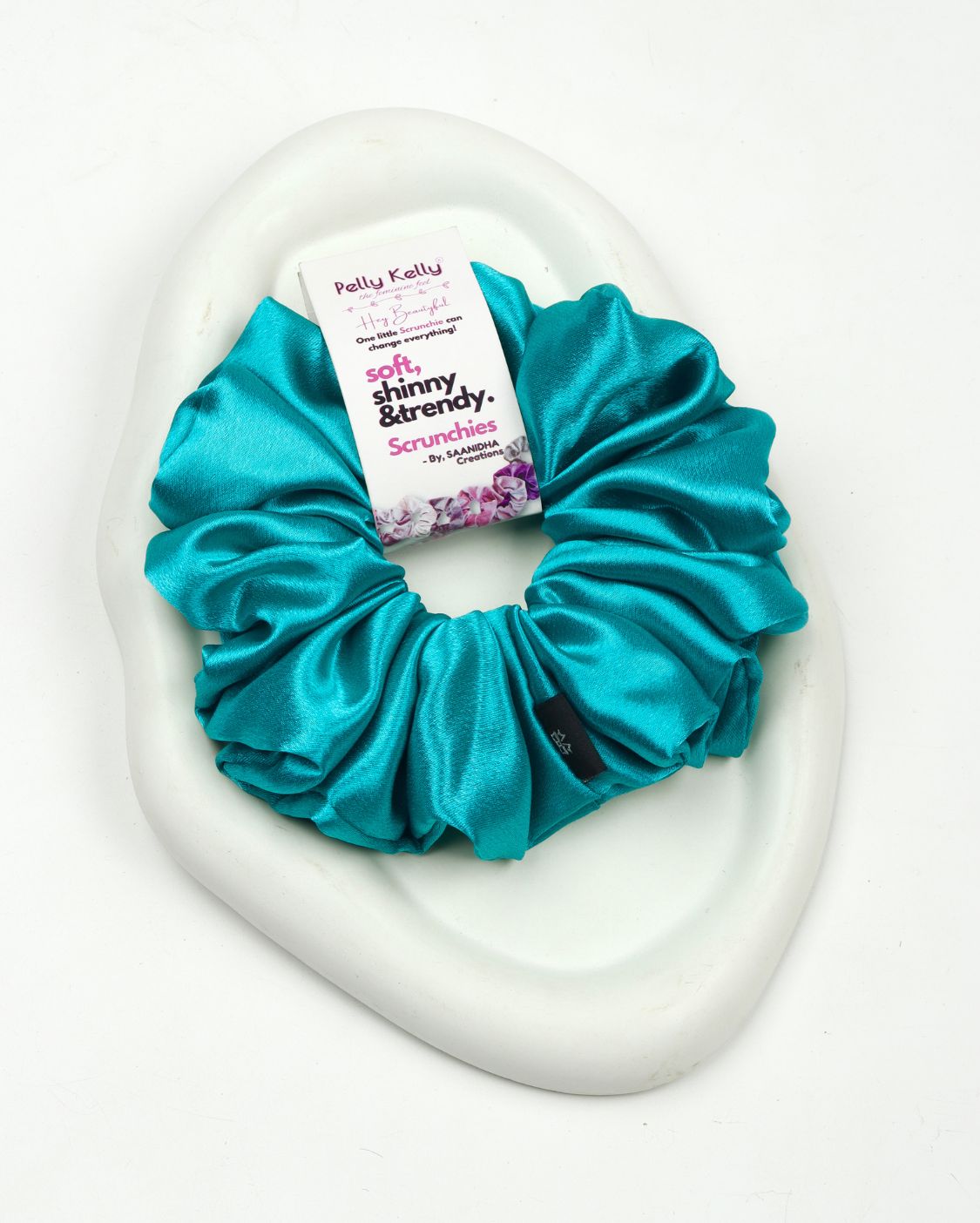 Surfie Green | Premium Silk Satin Scrunchies | XL