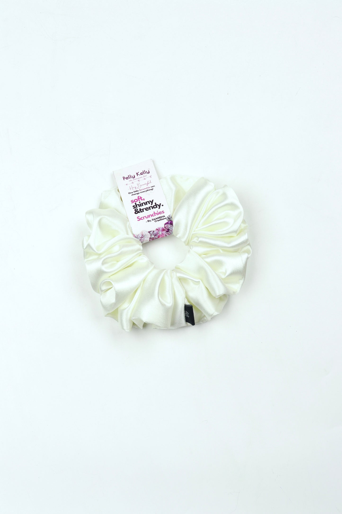 Milky White | Silk Satin Scrunchies | XL