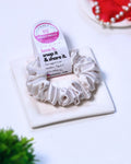 Milky White | Silk Satin Scrunchies | S