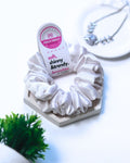 Milky White | Silk Satin Scrunchies | M