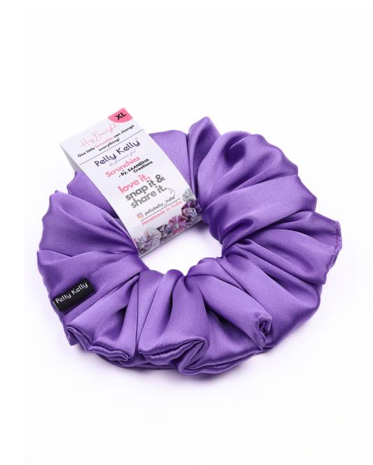 Orange | Silk Satin Scrunchies | M