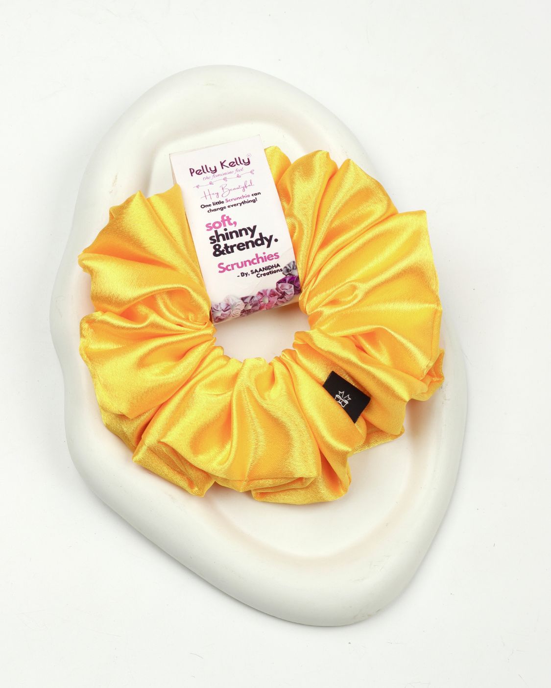 Arylide Yellow | Premium Silk Satin Scrunchies | XL