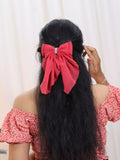 Georgette Bow |Scarf Bow With Rhinestone | Pack of  1