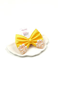 Arylide Yellow | Premium Satin | Princess Pearl Bow