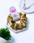 Golden Sand | Silk Satin Scrunchies |M