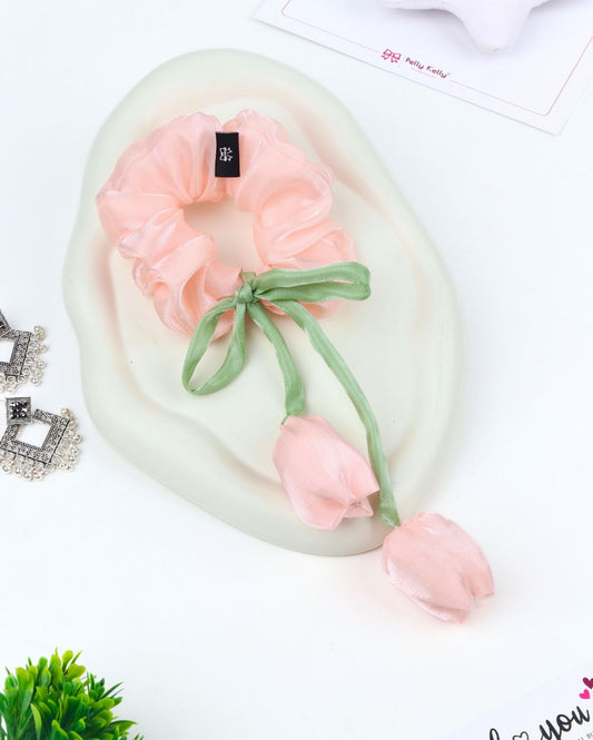 Tulip Scrunchies | Jimmy Choo | Peach