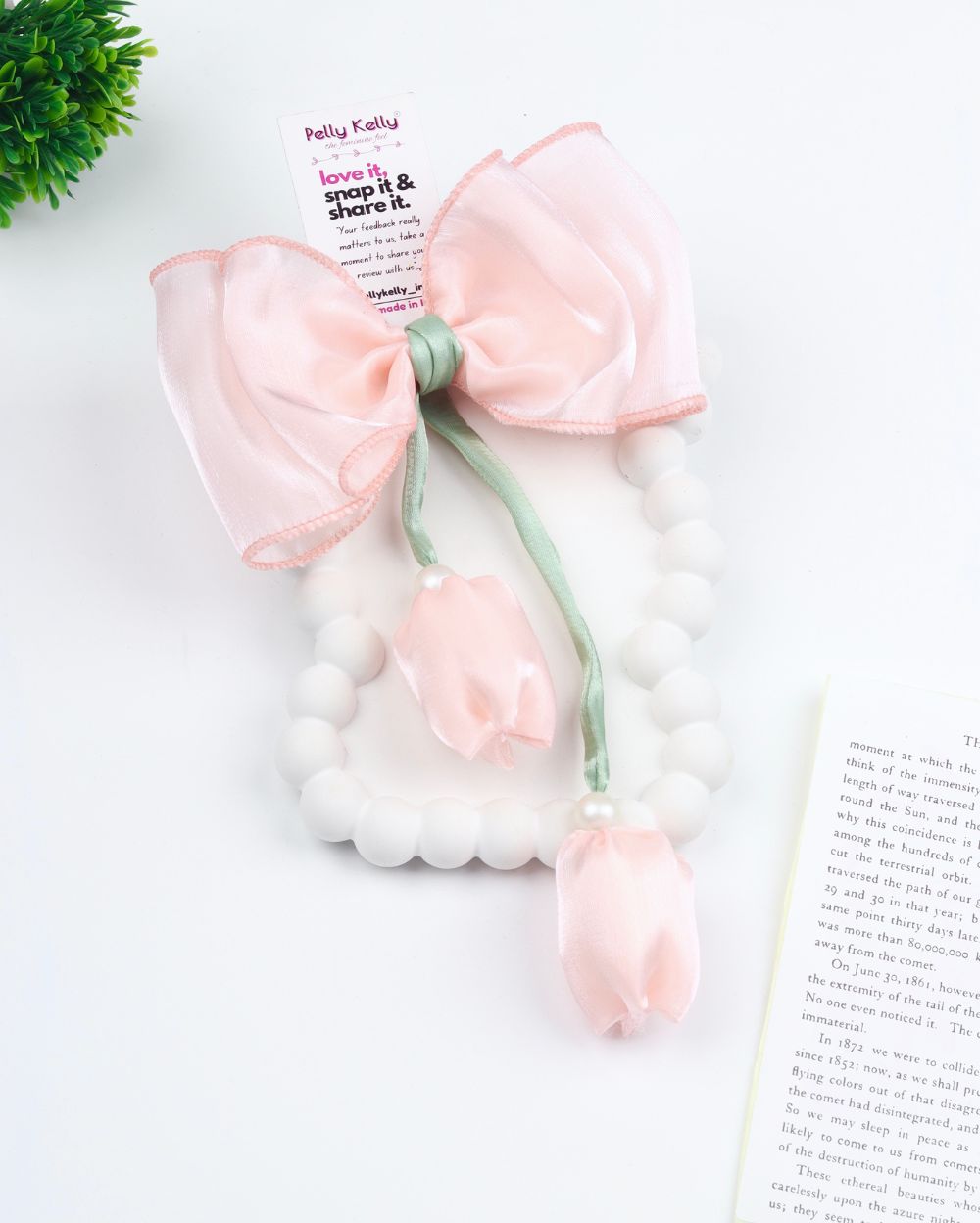 Peach | Tulip Bow