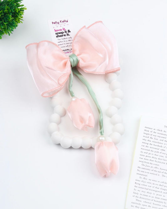 Tulip Bow | Jimmy Choo | Peach