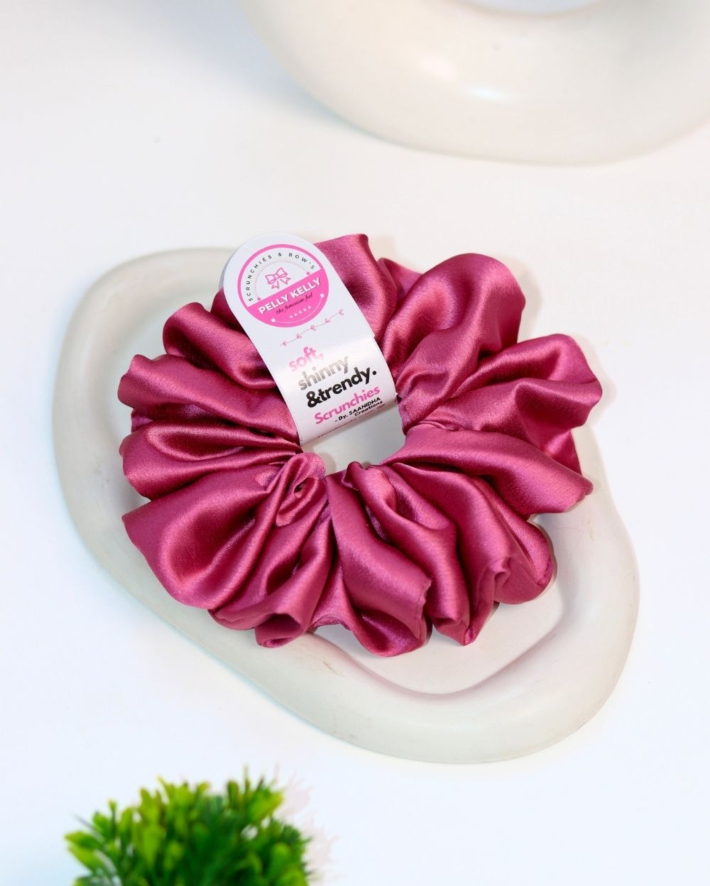 Pinkish Red | Silk Satin Scrunchies | XL