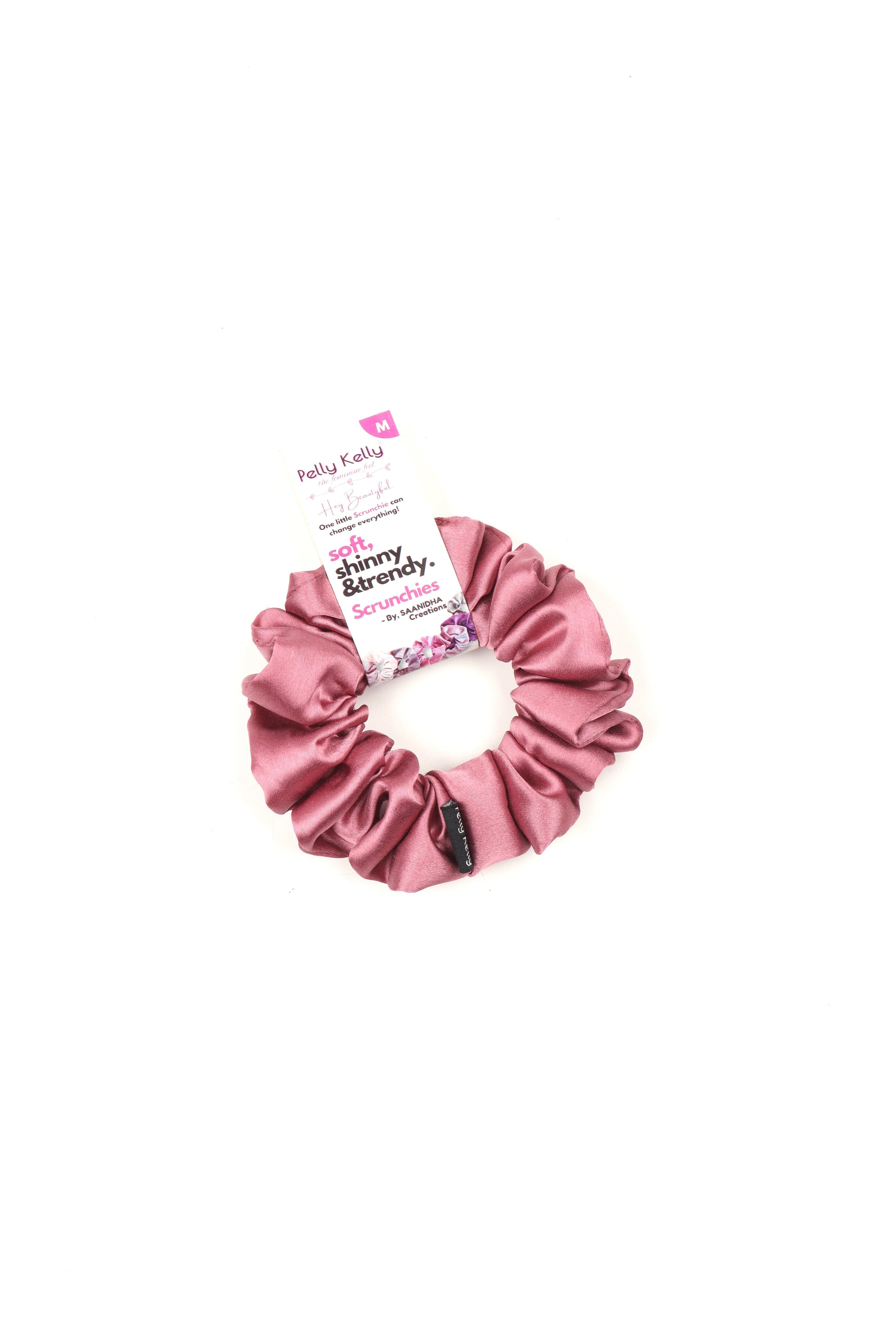 Pinkish Red | Silk Satin Scrunchies | M