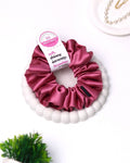 Pinkish Red | Silk Satin Scrunchies | L