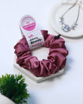 Pinkish Red | Silk Satin Scrunchies | M
