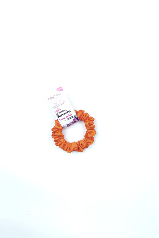 Orange | Silk Satin Scrunchies | S