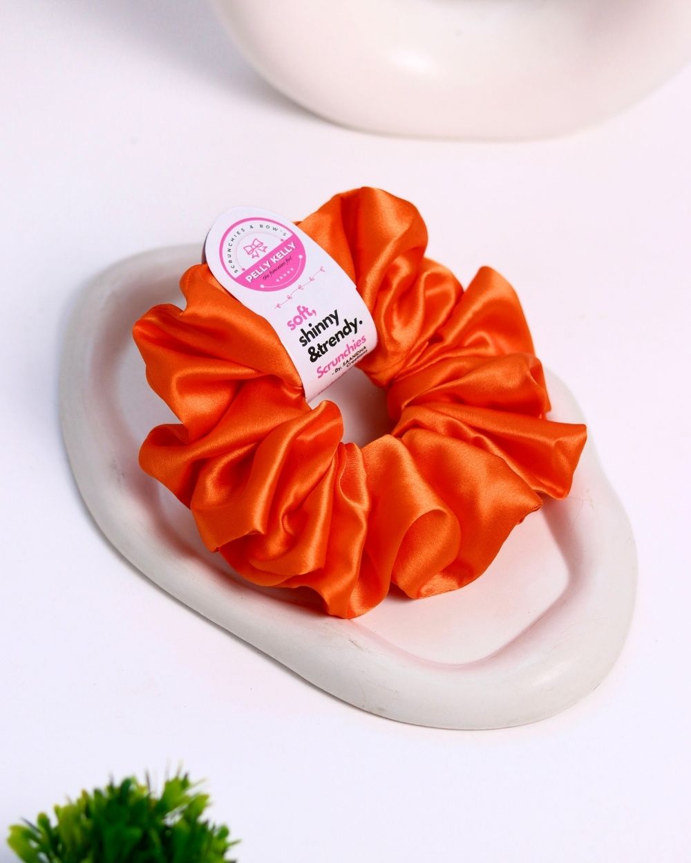 Orange | Silk Satin Scrunchies | XL