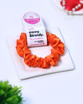 Orange | Silk Satin Scrunchies | S