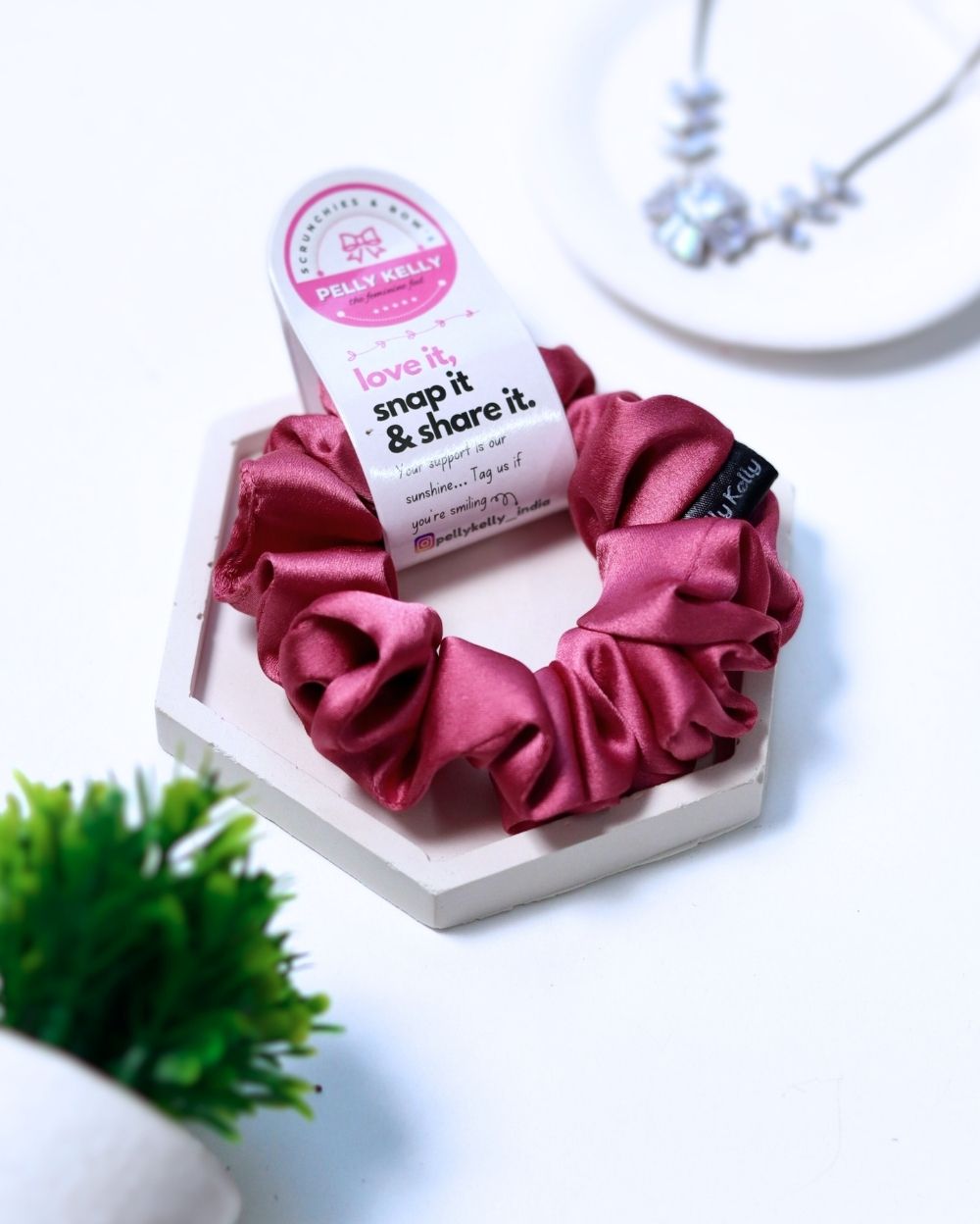 Bubble Gum | Silk Satin Scrunchies | M