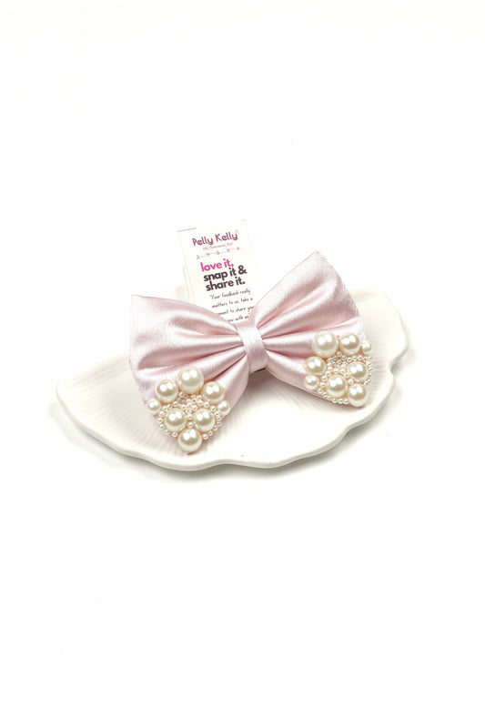 Carousel Pink | Premium Satin | Princess Pearl Bow