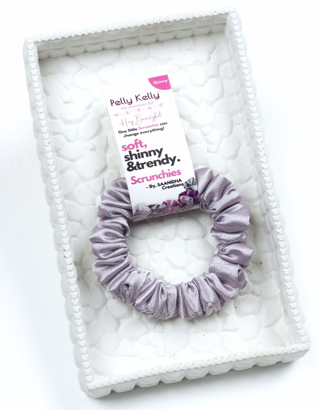 Platinum | Premium Silk Satin Scrunchies | S