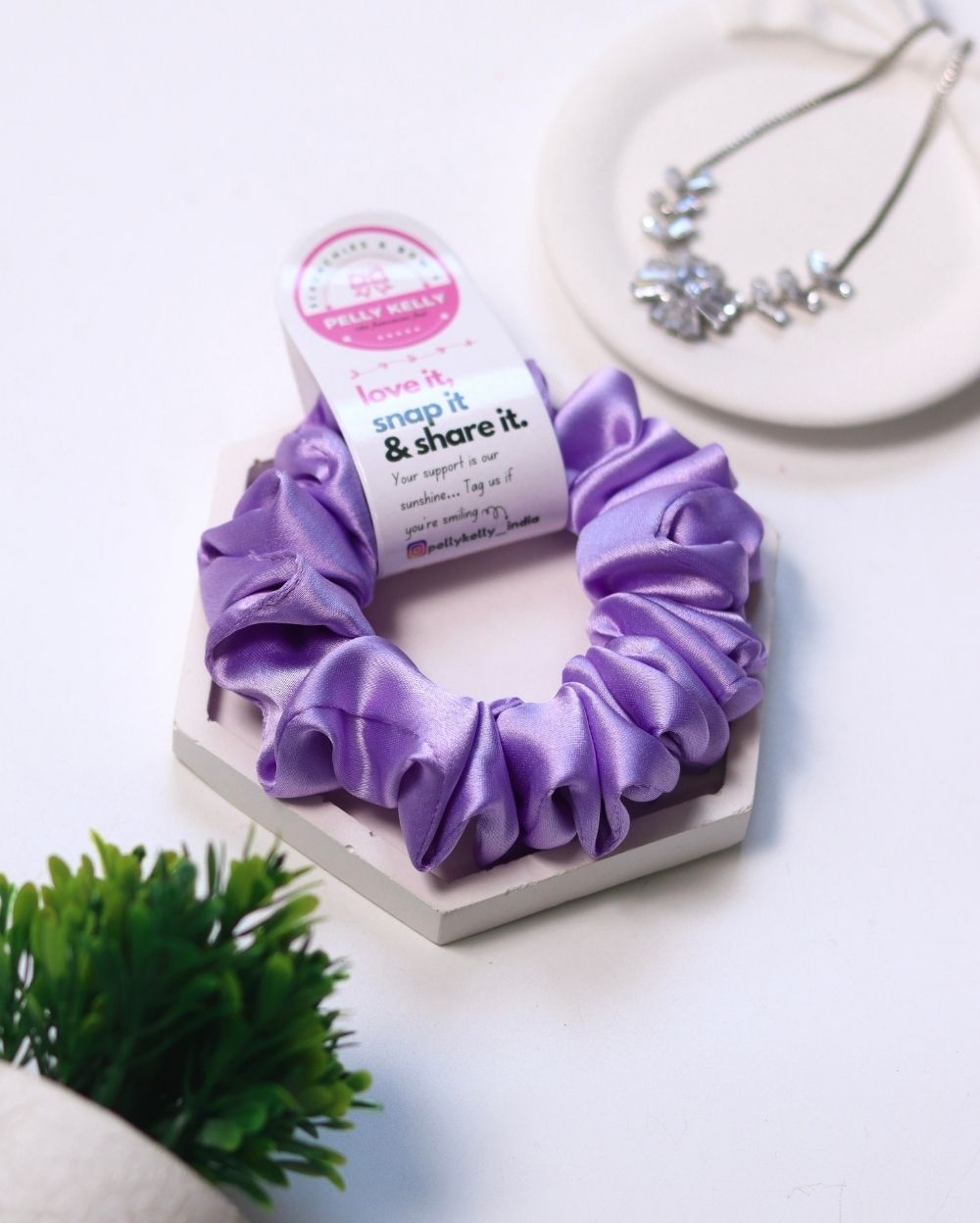 Pale Lavender | Silk Satin Scrunchies | M