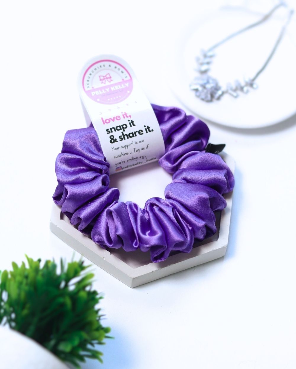 Lavender | Silk Satin Scrunchies | M