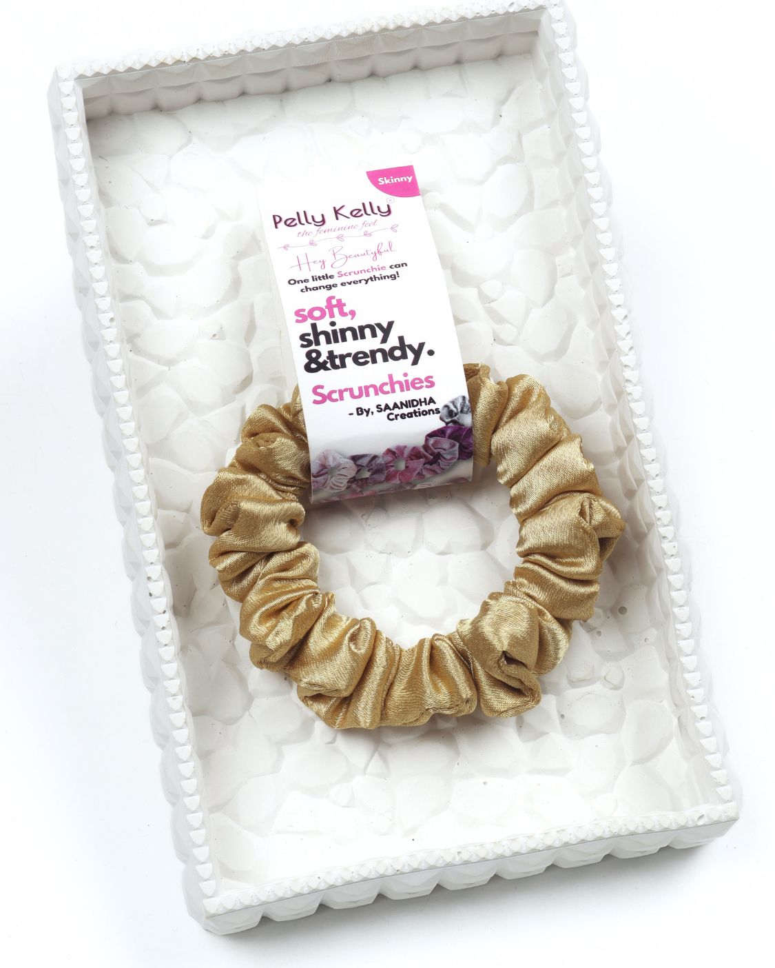 Gold | Premium Silk Satin Scrunchies | S
