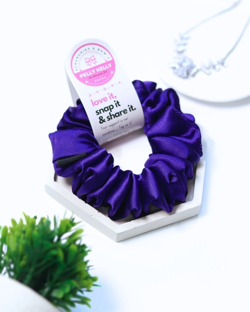 Denim | Silk Satin Scrunchies | M