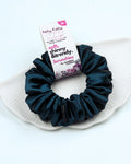 Dark Blue Grey | Premium Silk Satin Scrunchies | M