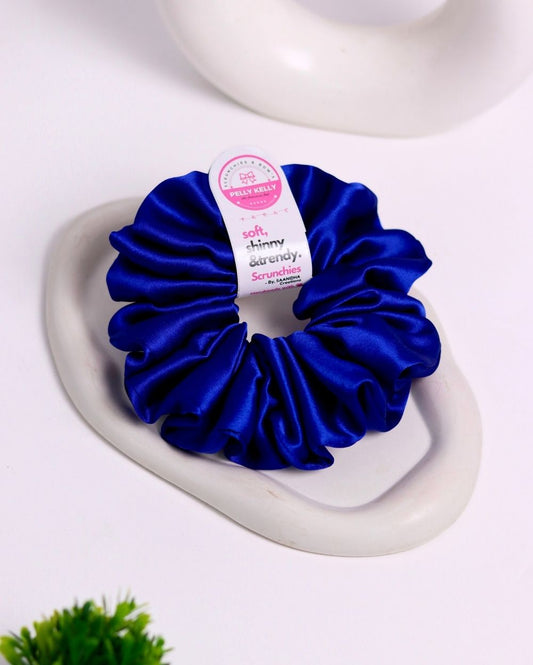 Sapphire | Silk Satin Scrunchies | XL