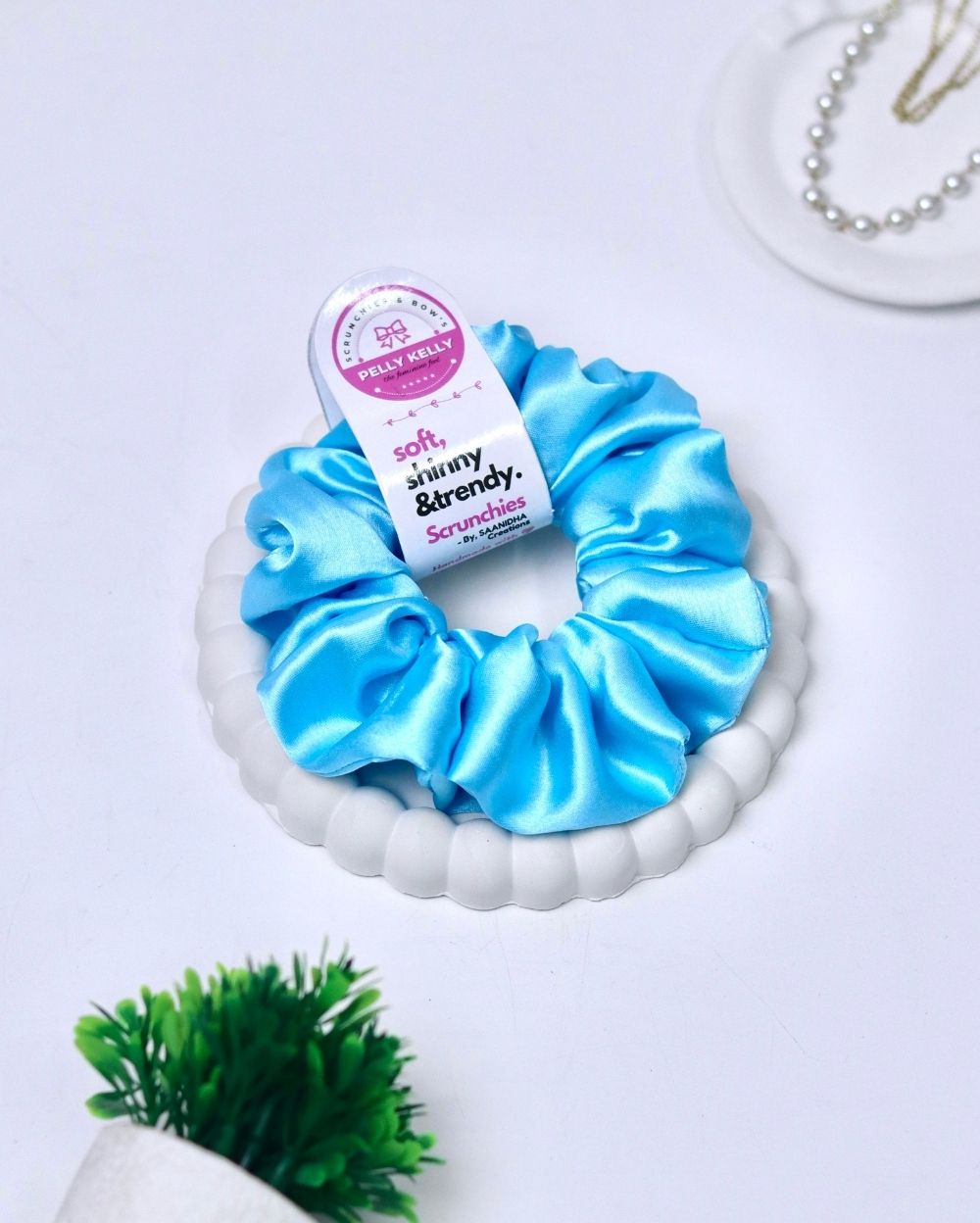 Iceberg | Silk Satin Scrunchies | L
