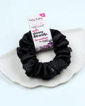 Black | Premium Silk Satin Scrunchies | M