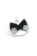 Black | Premium Satin  | Princess Pearl Bow