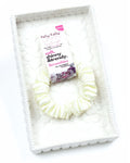 Aqua White | Premium Silk Satin Scrunchies |S