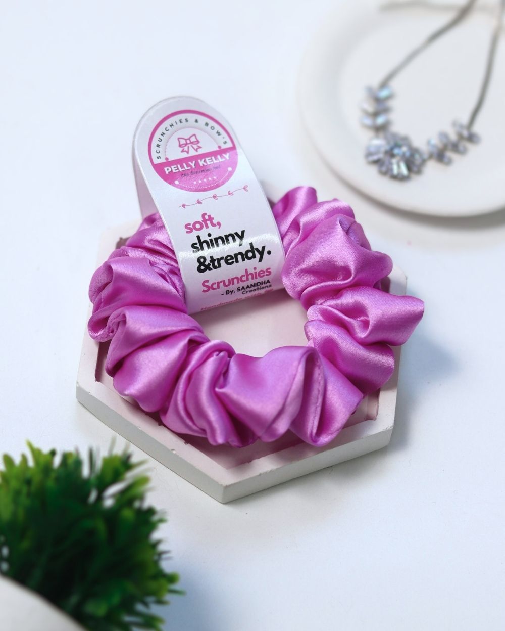 Light Lavender | Silk Satin Scrunchies | M