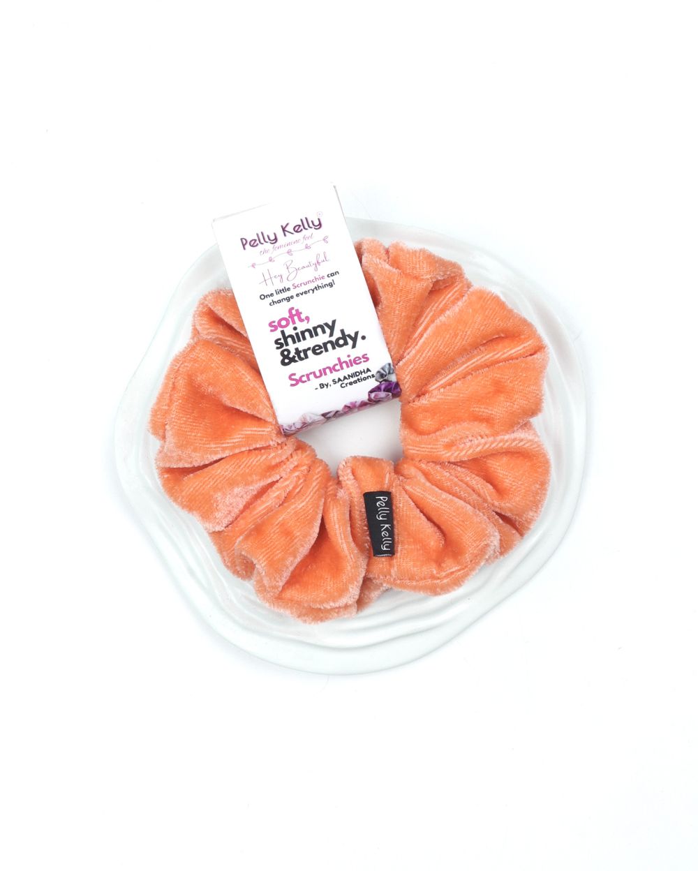 Orange | Velvet Scrunchies